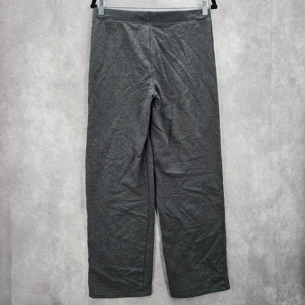 Hanes‎ Eco Smart Gray Pullon Wide Straight Leg Trousers Joggers Pants S Small